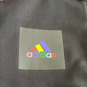 Adidas Black zip up with Multicolor Logo